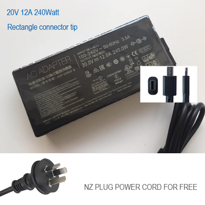 ASUS 20V 12A 240Watt charger rectangle tip